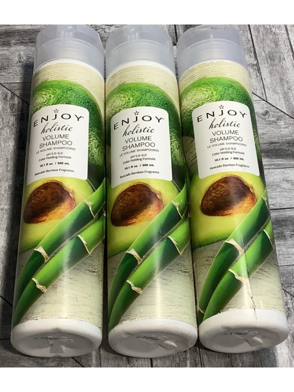 3 Enjoy Holistic Volume Shampoo 10.1 Oz Avocado Bamboo Scent